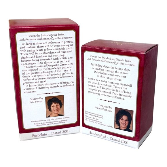 Hallmark Keepsake Ornaments Lot 2 Safe And Snug A Little Nap Penguins Polar Bear - Picture 6 of 6